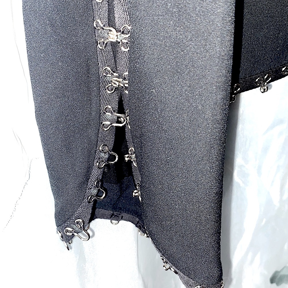 NWT CACHE BLK TUXEDO LINE HOOK&EYE JACKET SZ 4 - Picture 4 of 10